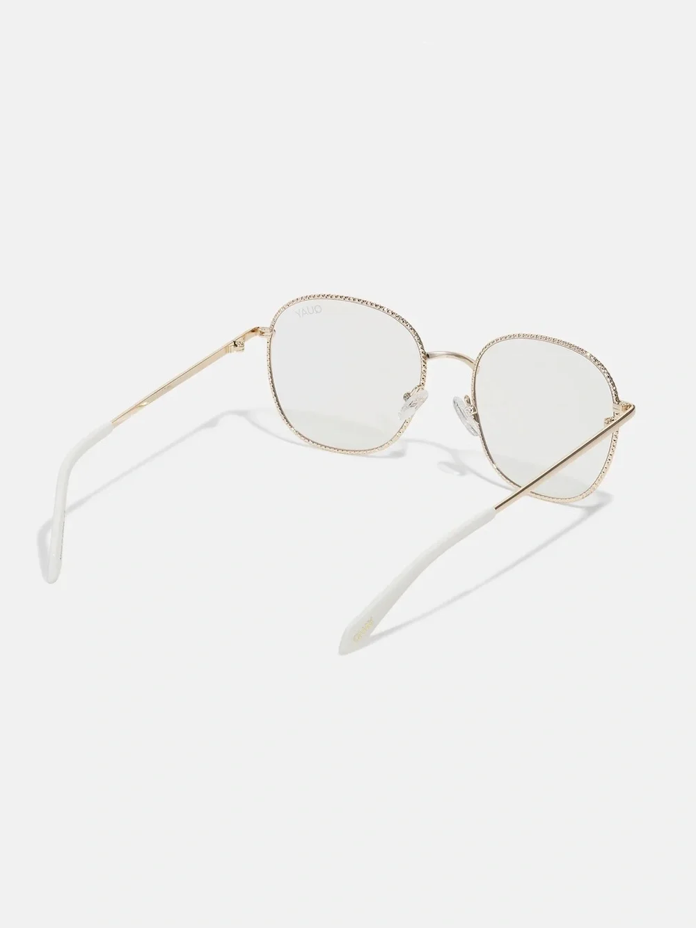 Quay Australia Jezebell Twist gold metal blue-light glasses - NWT!